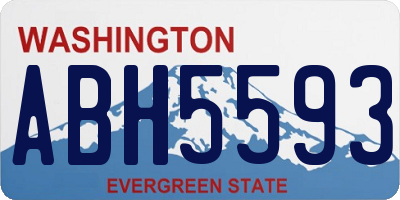 WA license plate ABH5593
