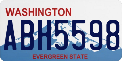 WA license plate ABH5598