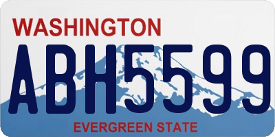WA license plate ABH5599