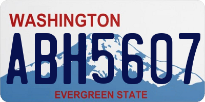 WA license plate ABH5607
