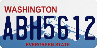 WA license plate ABH5612