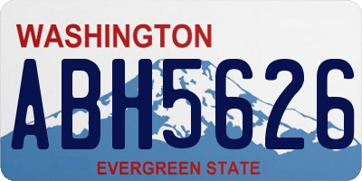 WA license plate ABH5626