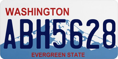 WA license plate ABH5628