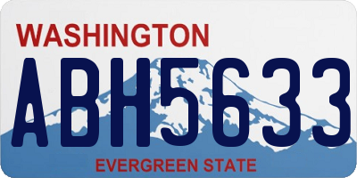 WA license plate ABH5633
