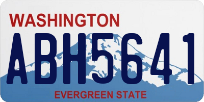 WA license plate ABH5641