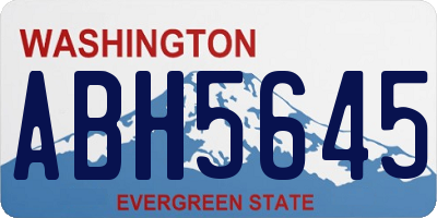 WA license plate ABH5645