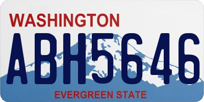 WA license plate ABH5646