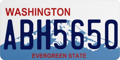 WA license plate ABH5650