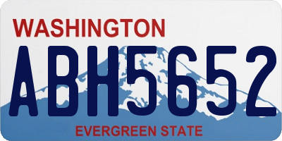 WA license plate ABH5652