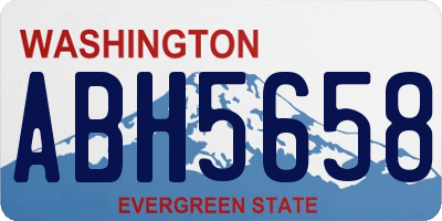 WA license plate ABH5658