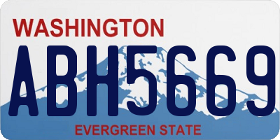 WA license plate ABH5669