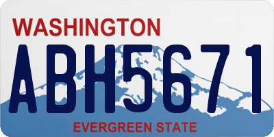 WA license plate ABH5671