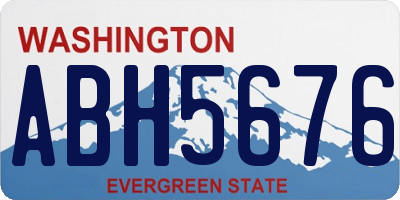 WA license plate ABH5676