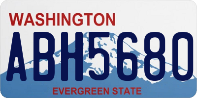 WA license plate ABH5680