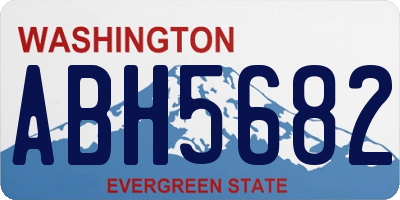 WA license plate ABH5682