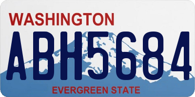 WA license plate ABH5684