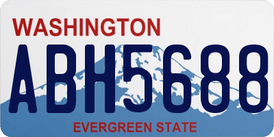WA license plate ABH5688