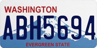 WA license plate ABH5694