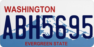 WA license plate ABH5695