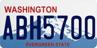 WA license plate ABH5700