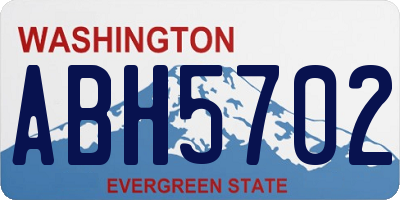 WA license plate ABH5702