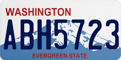 WA license plate ABH5723