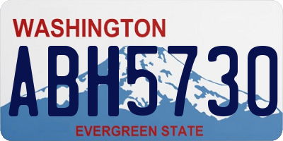 WA license plate ABH5730