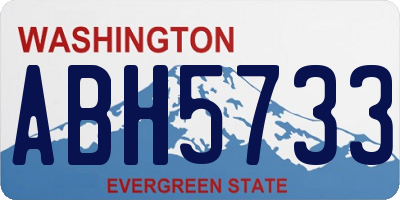 WA license plate ABH5733