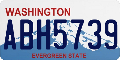 WA license plate ABH5739