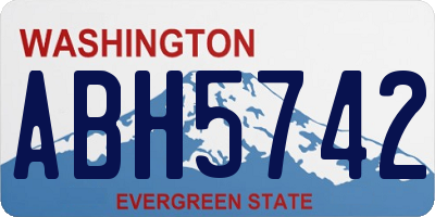 WA license plate ABH5742