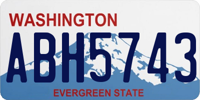 WA license plate ABH5743