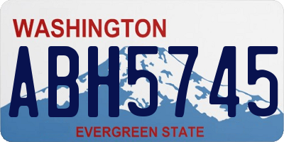 WA license plate ABH5745