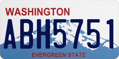 WA license plate ABH5751