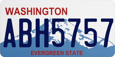 WA license plate ABH5757