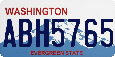 WA license plate ABH5765