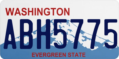 WA license plate ABH5775