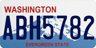 WA license plate ABH5782