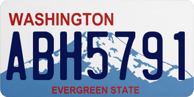 WA license plate ABH5791