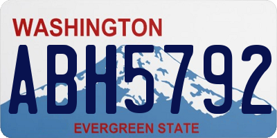 WA license plate ABH5792