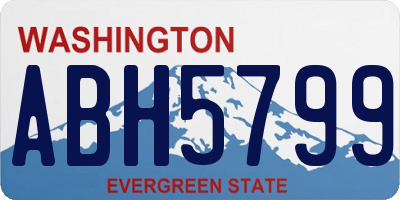 WA license plate ABH5799