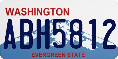 WA license plate ABH5812