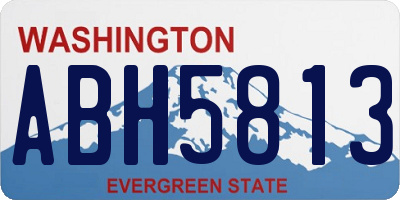 WA license plate ABH5813