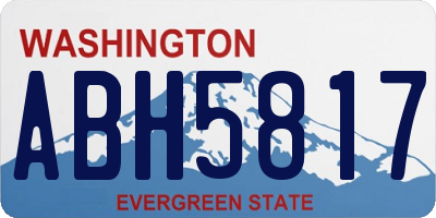 WA license plate ABH5817