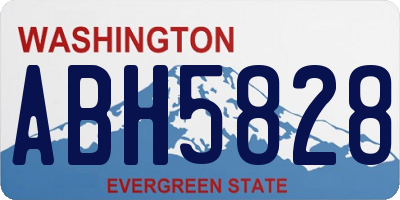 WA license plate ABH5828