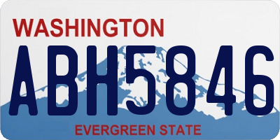 WA license plate ABH5846
