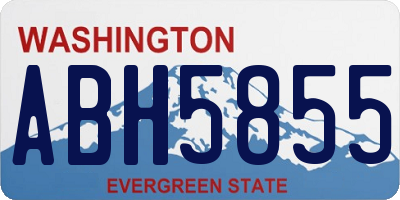 WA license plate ABH5855