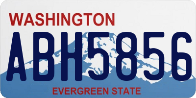 WA license plate ABH5856