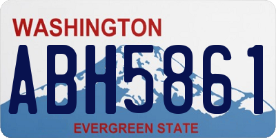 WA license plate ABH5861