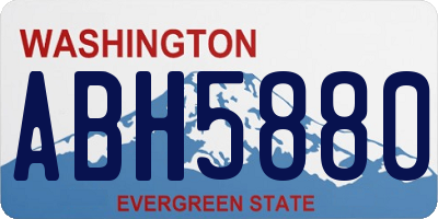 WA license plate ABH5880