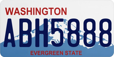 WA license plate ABH5888